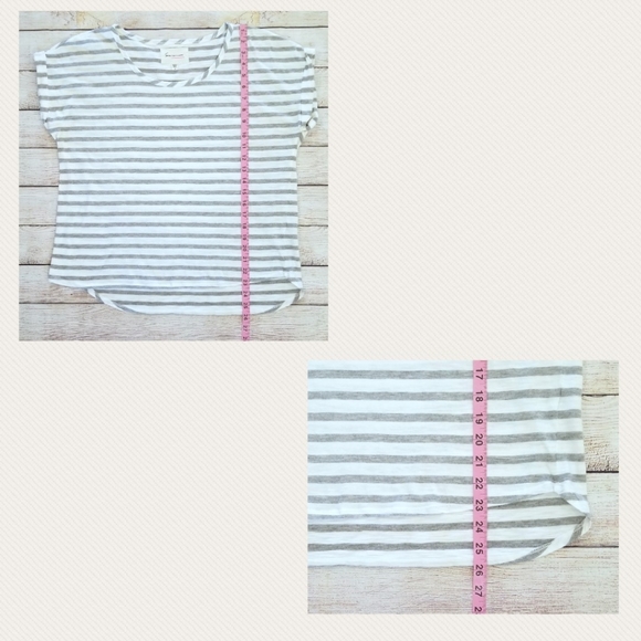 Sz M Two by Vince Camuto Rolled Sleeve Top - Picture 8 of 8